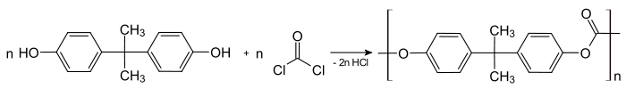 Darstellung von Polycarbonaten aus Bisphenol&nbsp;A als Diolkomponente und Phosgen