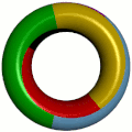 Animierter Torus derselben Karte